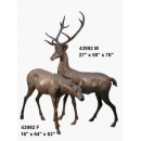 梅花鹿一對 y14420  立體雕塑.擺飾 立體擺飾系列-動物、人物系列